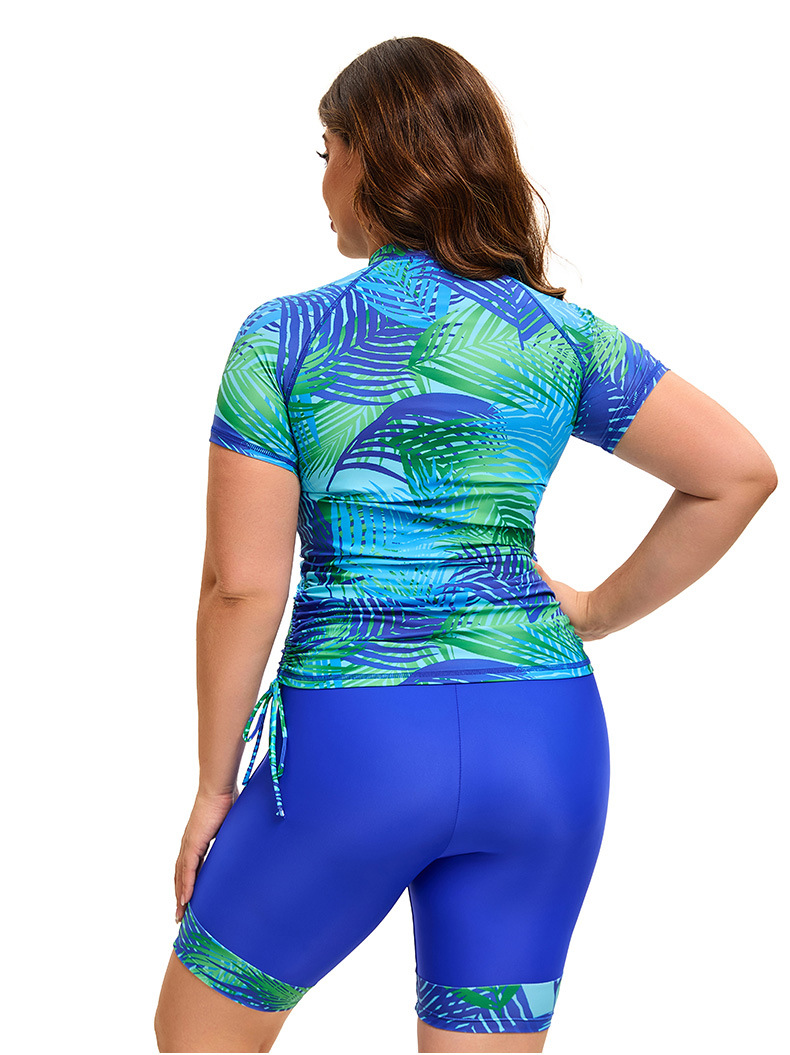 Womens Plus Size Tankini Swimsuits with Shorts Two Piece Bathing Suit